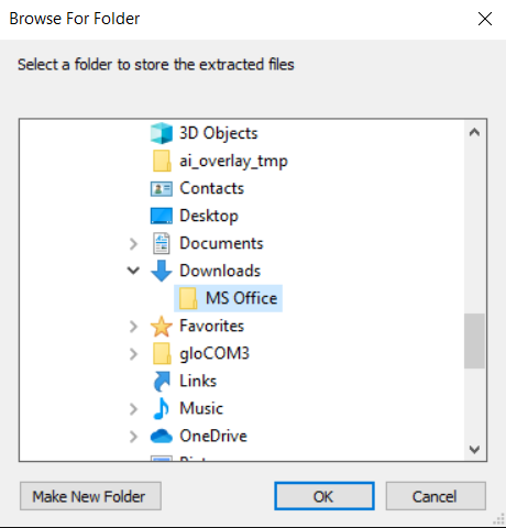 Select the folder.